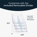 A4 Sized 4-Tier Clear Acrylic Brochure Holder (Dual Mount) Simply Imagine