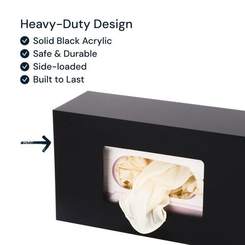 Wall-Mounted Glove Box Holder for Professionals (Black + White) Simply Imagine