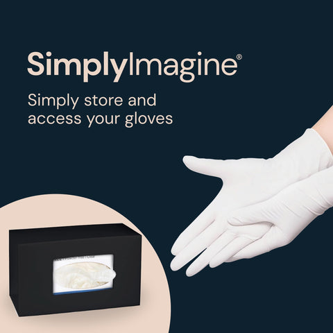 Wall-Mounted Glove Box Holder for Professionals (Black + White) Simply Imagine