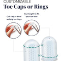 Cuttable Big Toe Protectors & Guards (12 Pieces) Yogamedic