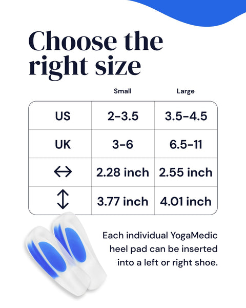 Shoe Insoles for Heel Pain & Heel Spurs (2 Pairs) Yogamedic