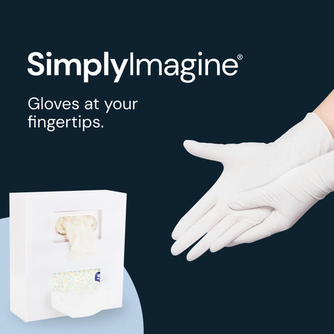 Wall-Mounted Glove Box Holder for Professionals (Black + White) Simply Imagine