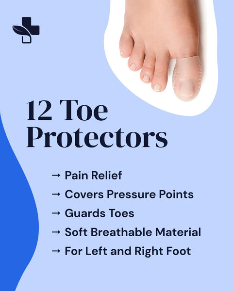 Cuttable Big Toe Protectors & Guards (12 Pieces) Yogamedic