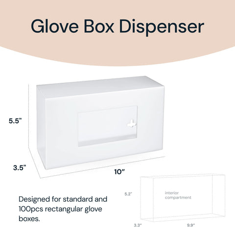 Wall-Mounted Glove Box Holder for Professionals (Black + White) Simply Imagine