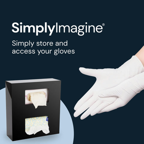 Wall-Mounted Glove Box Holder for Professionals (Black + White) Simply Imagine