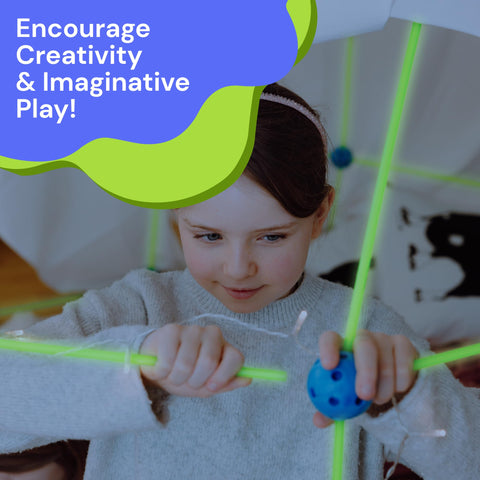 PlayVibe Fort Building Kit For Kids- Glow In The Dark PlayVibe