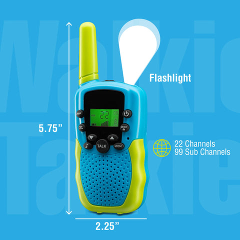Long Range Walkie Talkies for Kids (2-Pack) PlayVibe