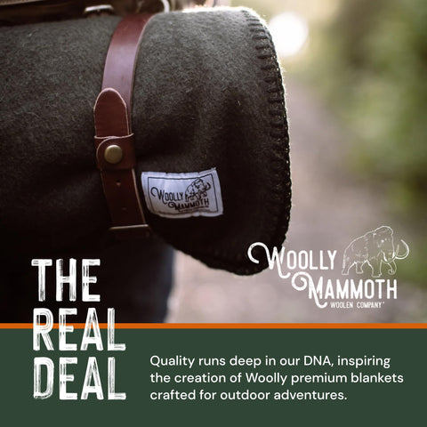 Woolly Mammoth Explorer: Warm Wool Blanket for Camping & Adventure Woolly Mammoth