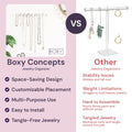 Wall-Mounted Necklace Organizer & Holder (2-Pack) Boxy Concepts