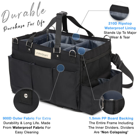 FifthStart Cleaning Caddy Bag- Black FifthStart