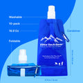0.5L Reusable, Collapsible Water Bottles for Travel (10 Pack) Elite tech gear