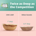 Round, Compostable Palm Leaf Bowls for Parties Chic Leaf