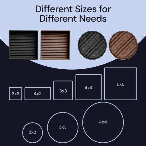 Non Slip Rubber Furniture Pads (Brown & Round) Caster Master