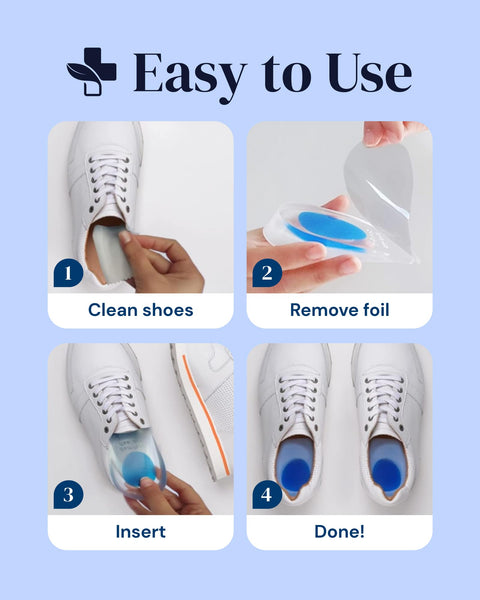 Shoe Insoles for Heel Pain & Heel Spurs (2 Pairs) YogaMedic