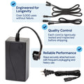 Universal Recliner Power Cord Replacement (2-Pin Adapter) Blue Cactus