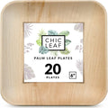 Square, Biodegradable Palm Leaf Party Plates (Bulk) Chic Leaf