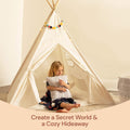 PlayVibe Indoor Play Teepee Tent For Kids PlayVibe