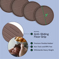 Non Slip Rubber Furniture Pads (Brown & Round) Caster Master