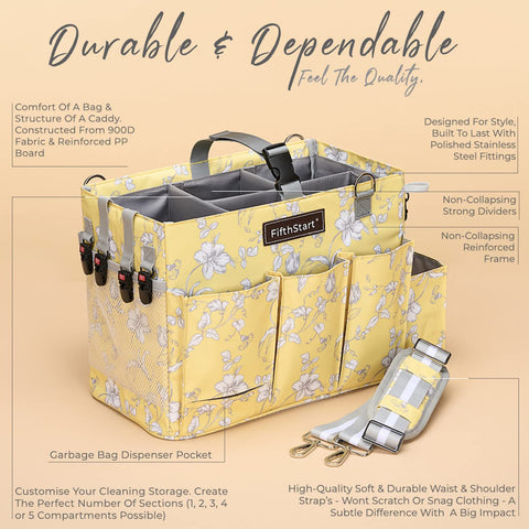 Multi-Purpose Diaper & Cleaning Caddy Organizer Bag Fifth Start
