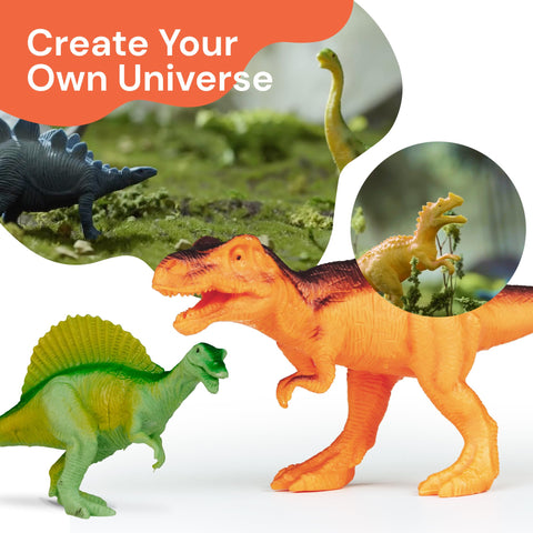 PlayVibe Dinosaur Kids Toy Set With Storage Box PlayVibe