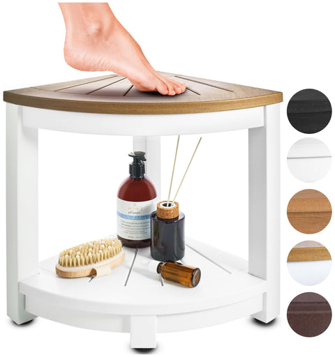 Water-Proof Plastic Corner Shower Stool for Shaving Legs - GoNorth