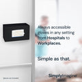 Wall-Mounted Glove Box Holder for Professionals (Black + White) Simply Imagine