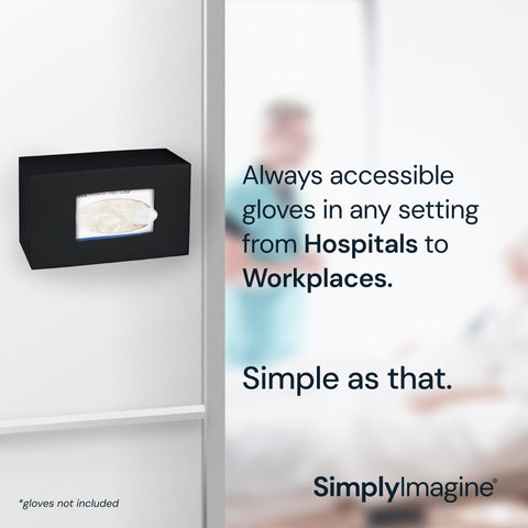 Wall-Mounted Glove Box Holder for Professionals (Black + White) Simply Imagine