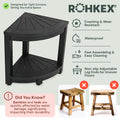 Water-Proof Plastic Corner Shower Stool for Shaving Legs - GoNorth