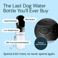 MalsiPree Dog Water Bottle With Bowl- 19oz Malsipree