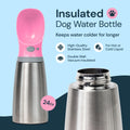 MalsiPree Insulated Dog Water Bottle- 24oz Malsipree
