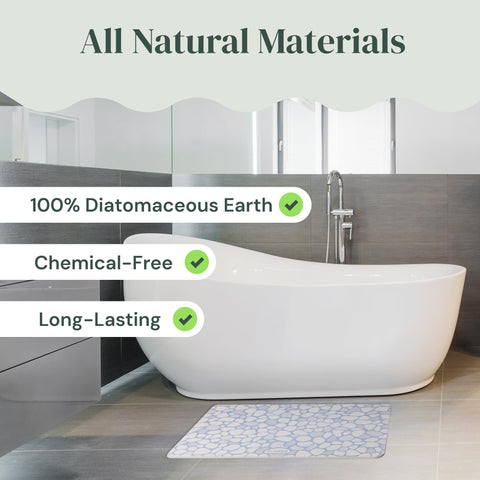 Diatomaceous Earth Stone Bath Mat (24" × 15") Rohkex