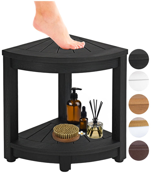 Water-Proof Plastic Corner Shower Stool for Shaving Legs - GoNorth