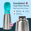 MalsiPree Insulated Dog Water Bottle- 24oz Malsipree