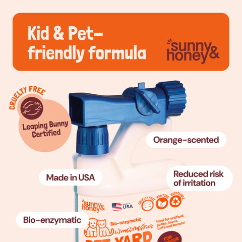Outdoor Artificial Turf Deodorizer for Dogs (Pet & Kid-Safe) Sunny & Honey