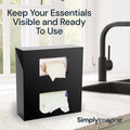 Wall-Mounted Glove Box Holder for Professionals (Black + White) Simply Imagine