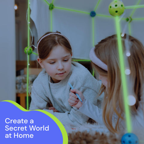 PlayVibe Fort Building Kit For Kids- Glow In The Dark PlayVibe