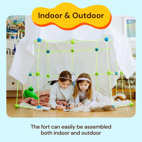 PlayVibe Fort Building Kit For Kids- Glow In The Dark PlayVibe