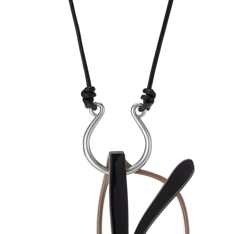 Eyeglass Necklace Holder with Adjustable Leather Strap Simply Imagine