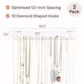 Wall-Mounted Necklace Organizer & Holder (2-Pack) Boxy Concepts