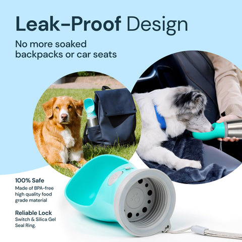 MalsiPree Insulated Dog Water Bottle- 24oz Malsipree