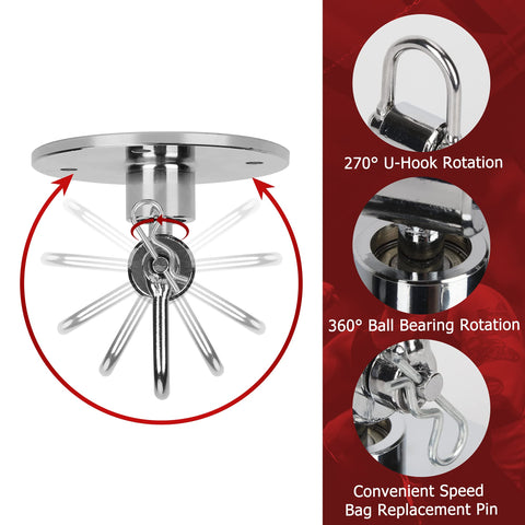 Stainless Steel Speed Bag 360° Swivel Kit BoxerPoint