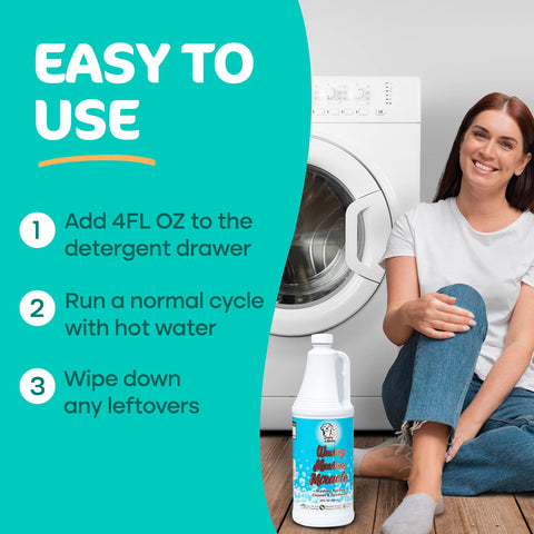 Liquid Washing Machine Cleaner & Deodorizer (Mint Scent) Sunny & Honey