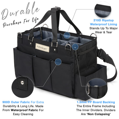 FifthStart Cleaning Caddy Bag- Black FifthStart
