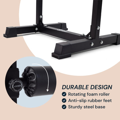 Bulgarian Split Squat Stand & Single Leg Squat Roller Simply Imagine