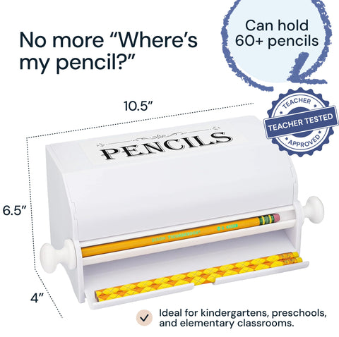 Acrylic Pencil Dispenser with Rotating Knob Simply Imagine