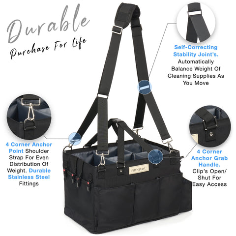 FifthStart Cleaning Caddy Bag- Black FifthStart