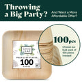 Square, Biodegradable Palm Leaf Party Plates (Bulk) Chic Leaf