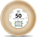 Round, Biodegradable Palm Leaf Party Plates (Bulk) Chic Leaf