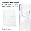 A4 Sized 4-Tier Clear Acrylic Brochure Holder (Dual Mount) Simply Imagine