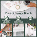 Water-Proof Plastic Corner Shower Stool for Shaving Legs - GoNorth